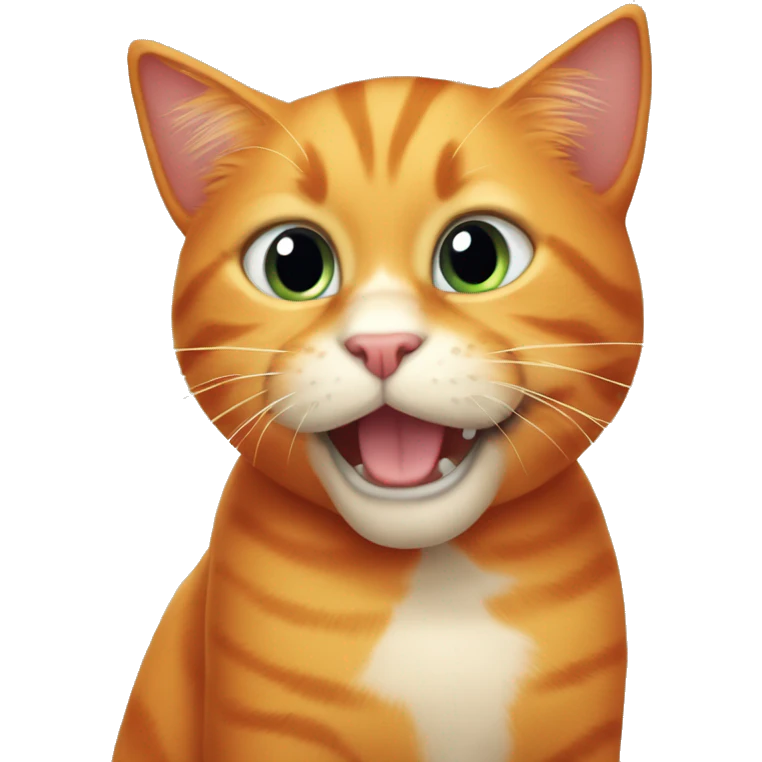 very verg happy orange cat emoji