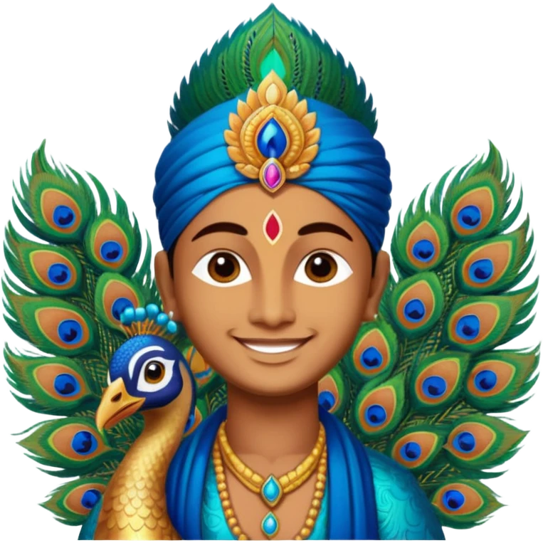 lord murugan with peacock emoji