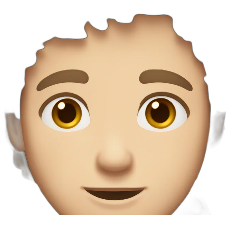 Guy with freckles and brown hair, hazel eyes, medium length hair emoji