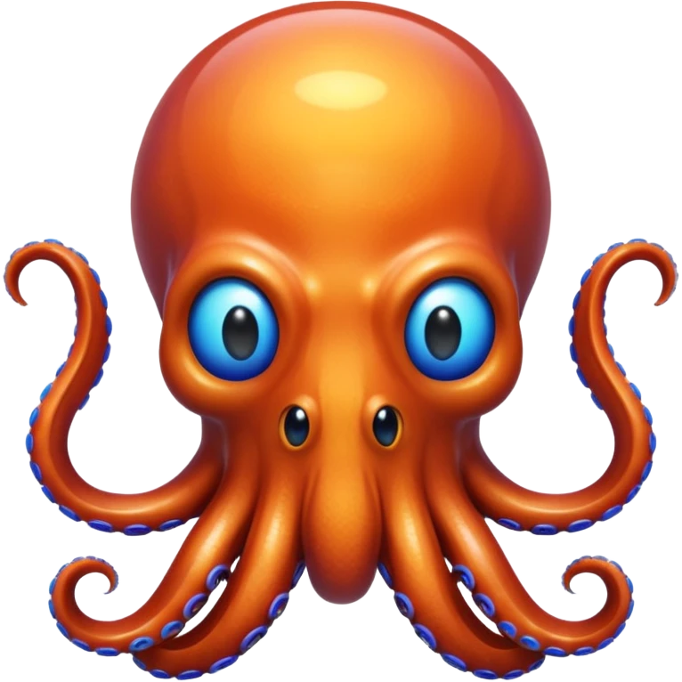 Jeff Koons style octopus face  emoji