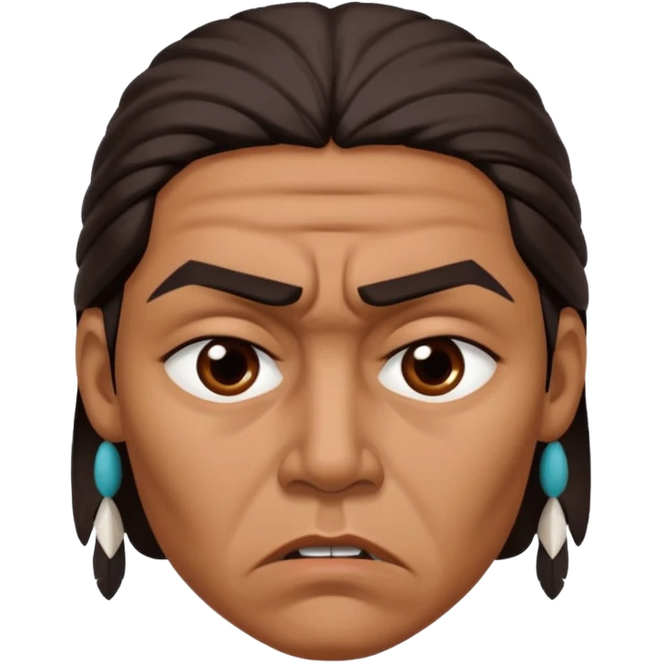 native american showing Annoyance/anger - feeling of irritation or displeasure  emoji