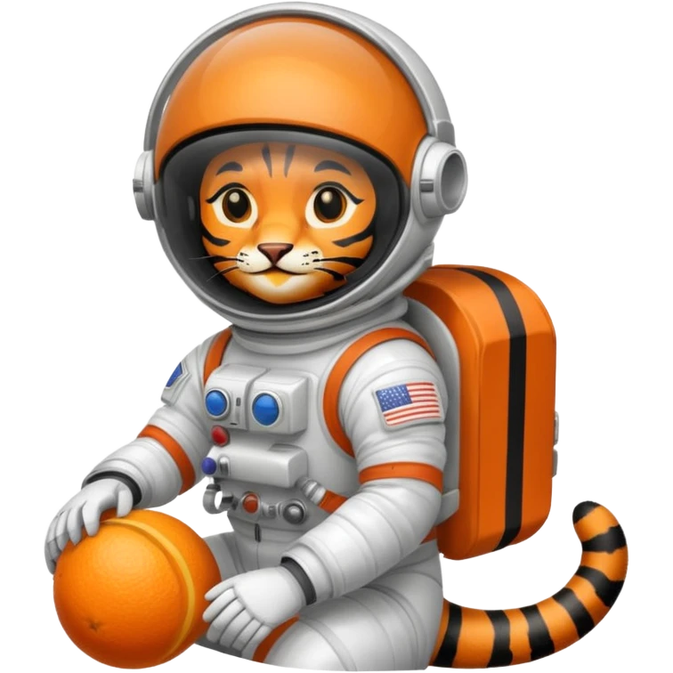 closed helmet astronaut riding tiger emoji