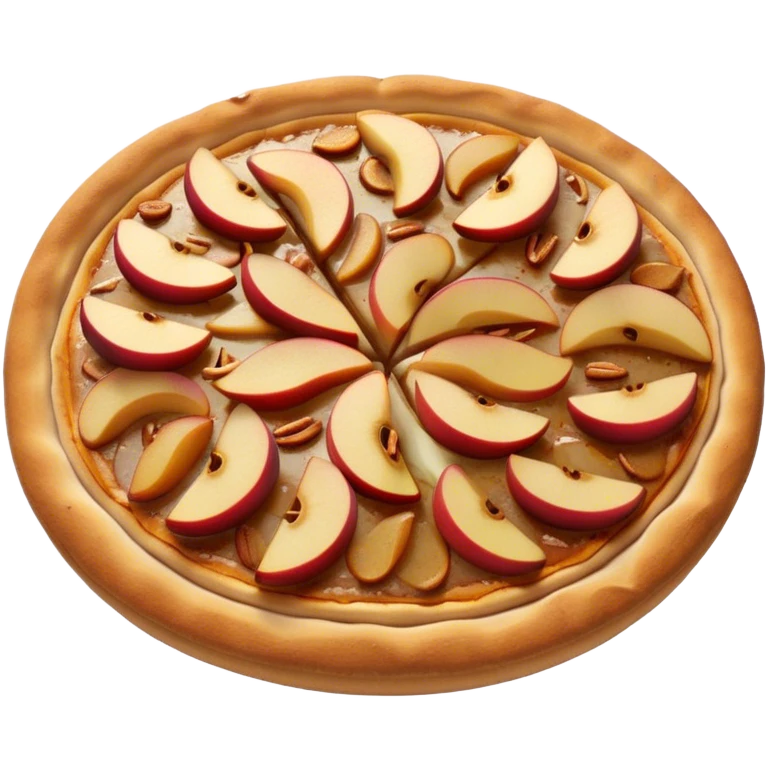 Apple pizza with apple slices on the pizza  emoji