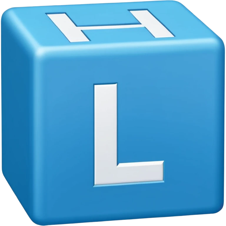 The letters L and R in a blue box 2D emoji