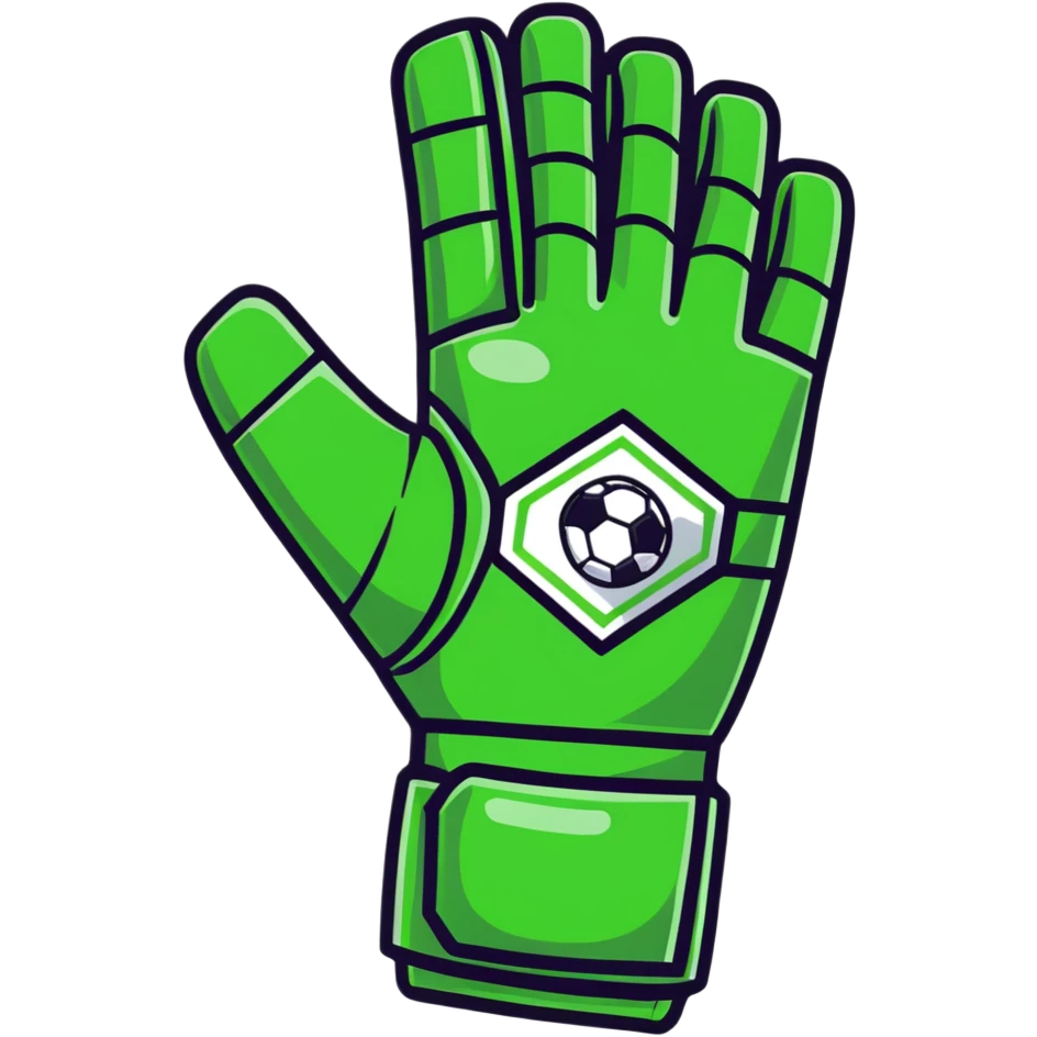 Soccer goalkeeper glove emoji