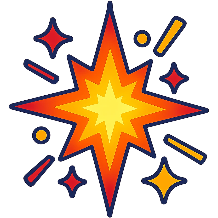 étincelle, style vibrant et lumineux emoji