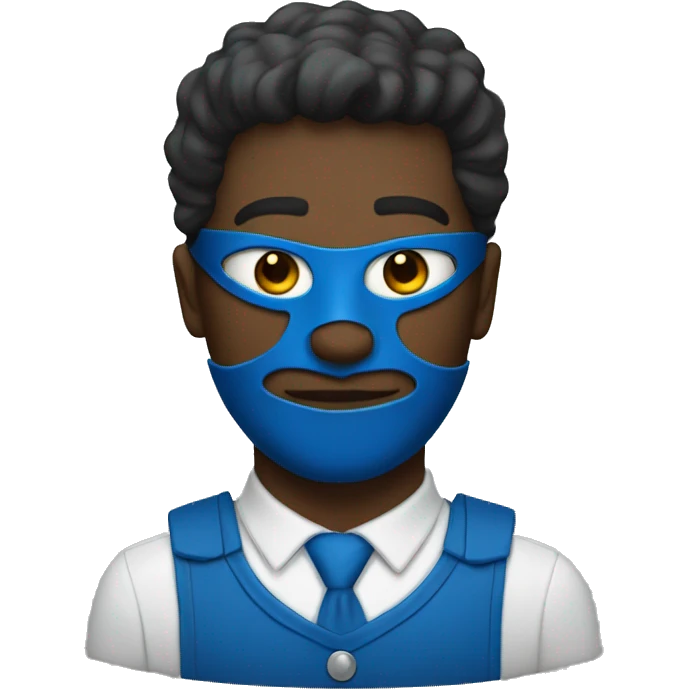 blue maskman emoji