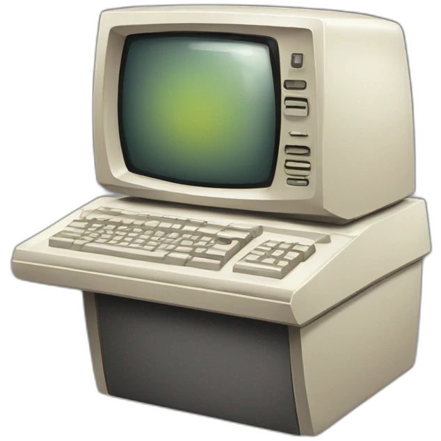 vintage computer comic emoji