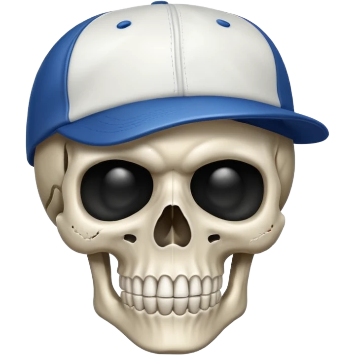 Tête de mort avec casquette emoji