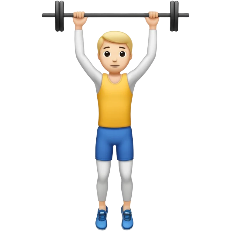 simple stick figure doing pullups emoji