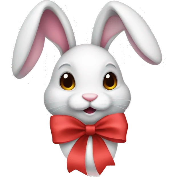 bunny with a ribbon emoji