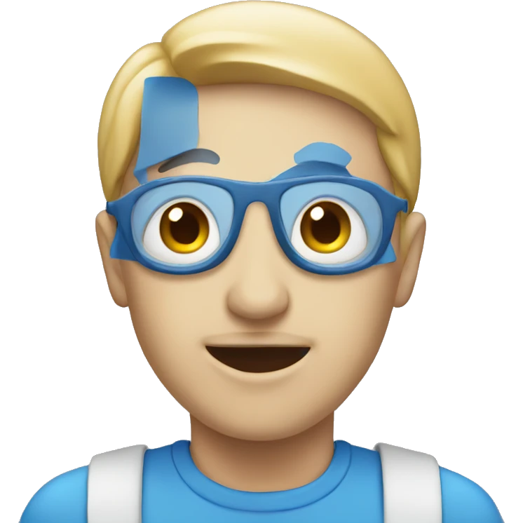 text with 4blue emoji