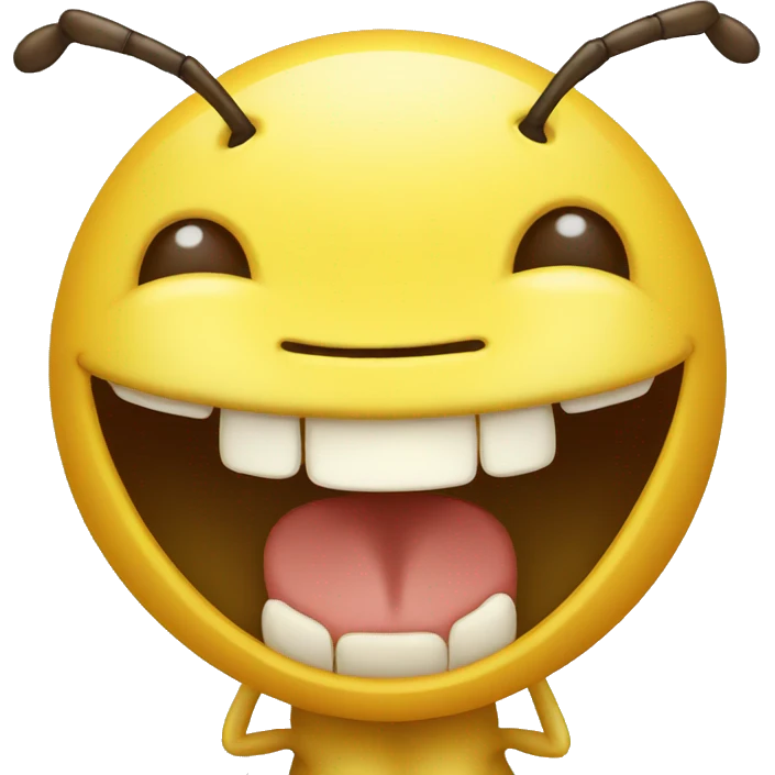 yellow laughing ant emoji
