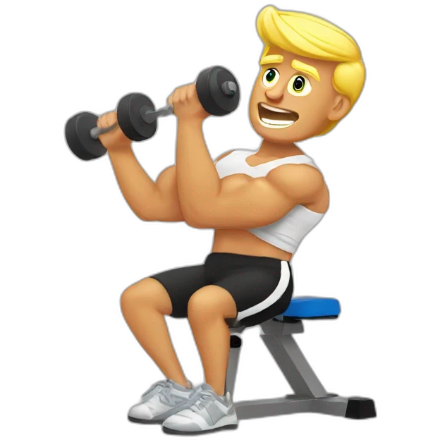 trump hitting the gym emoji