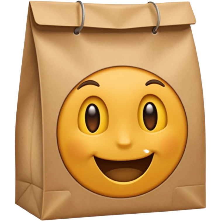 sac kraft marron ouvert  emoji