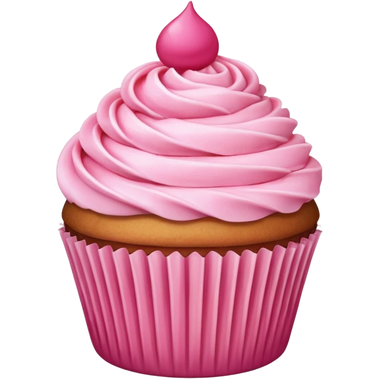 Cupcake with pink icing emoji