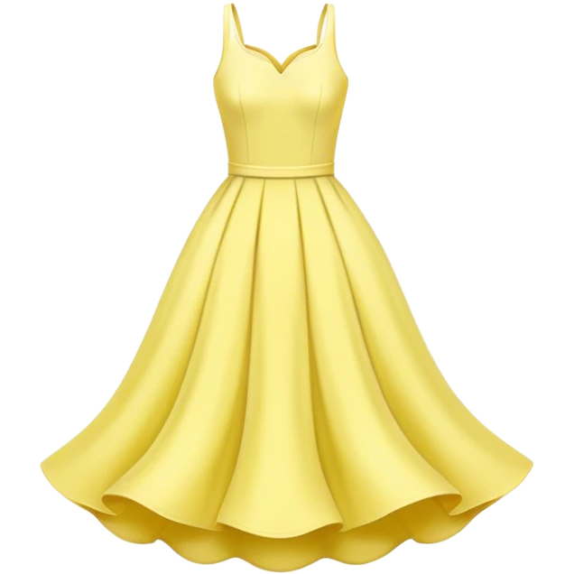 pastel yellow spring dress floating in the air emoji