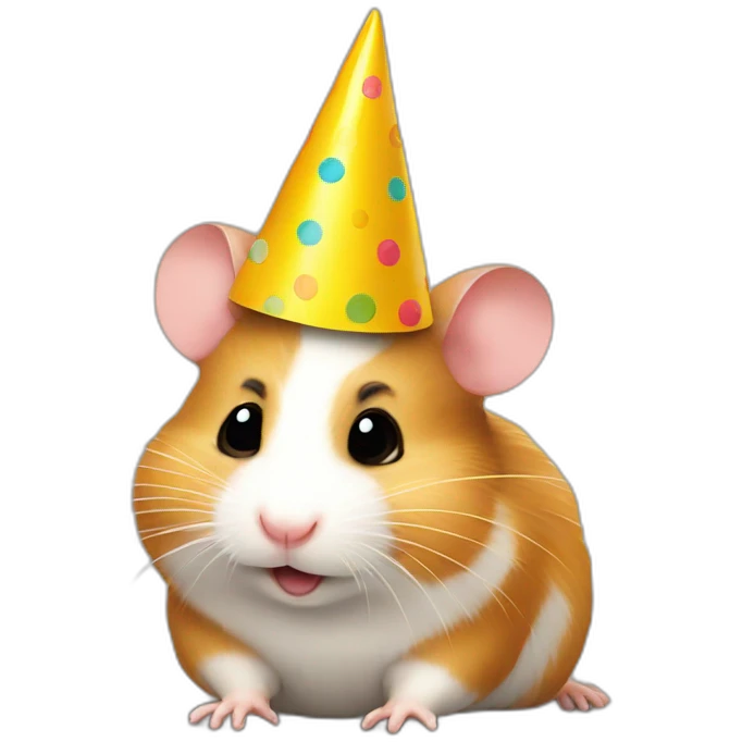 hamster with party hat emoji