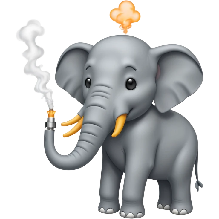 Show me an elephant vaping  emoji