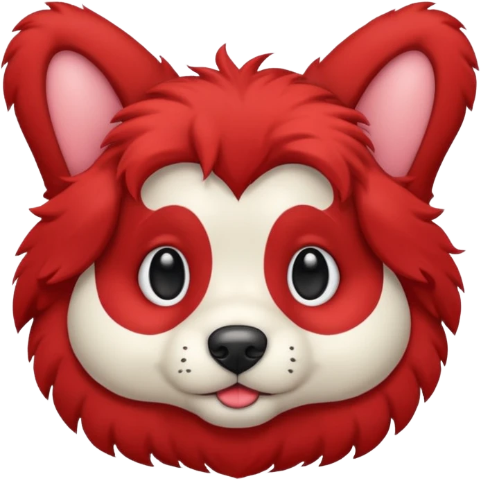 puppy dog red emoji