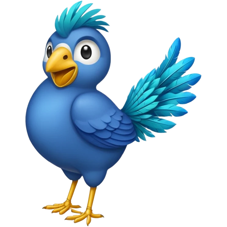 Crée un emoji de l'oiseau de la paille en queue emoji
