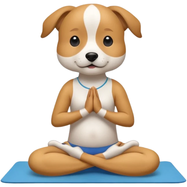 dog doing yoga emoji