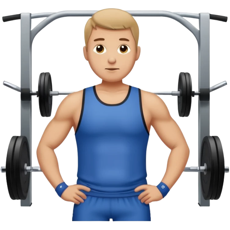 training gym skinny fat man emoji