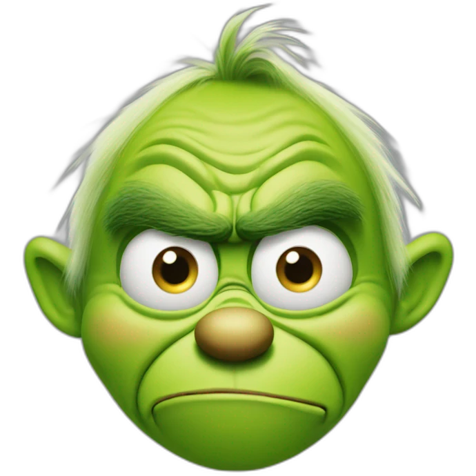 Jim Carrey grinch with disgust face  emoji