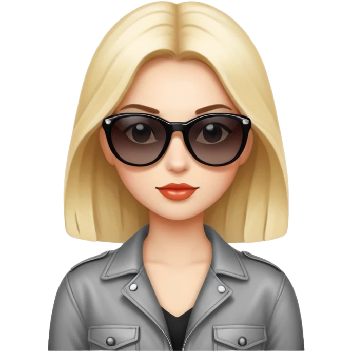 a cool girl with sunglasses and confident pose emoji