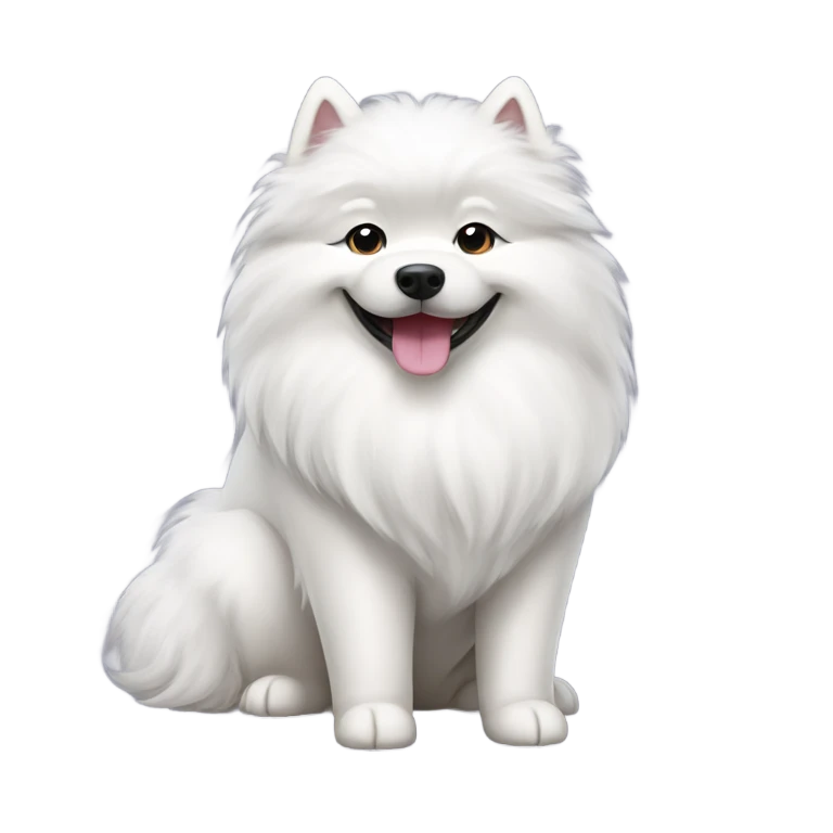 Samoyed wearing a ballgown emoji