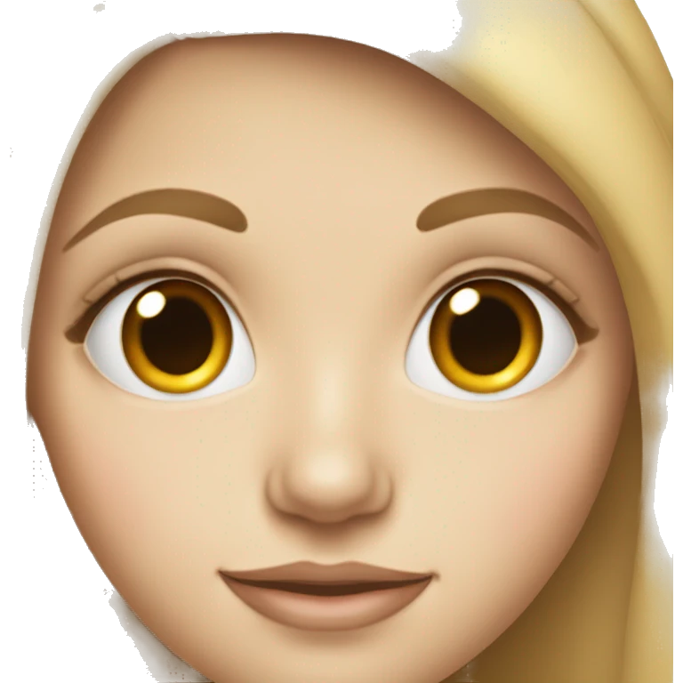 White girl withpinnochio nose emoji