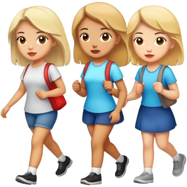 女孩们走路 emoji
