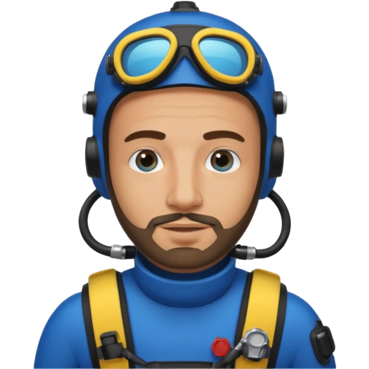 Moroccan Male 38 short beard, scuba diving emoji