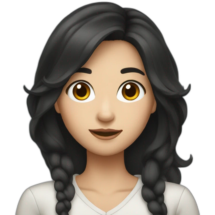 Whitney Lau, long dark hair, woman with Phone emoji