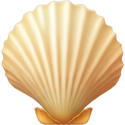 scallop-seashell minimal emoji