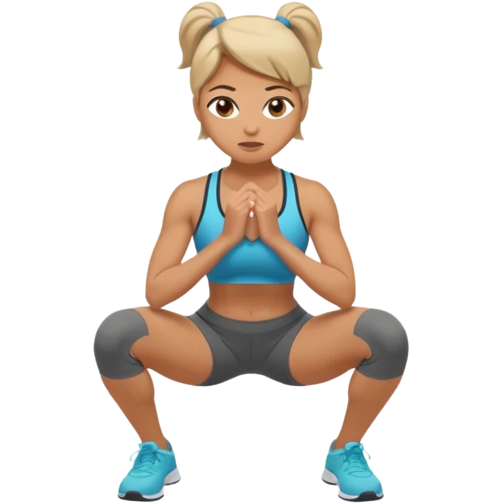 woman doing squat emoji