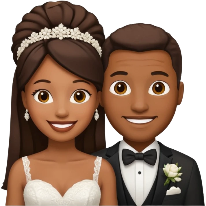need an image of an african american wedding cople emoji