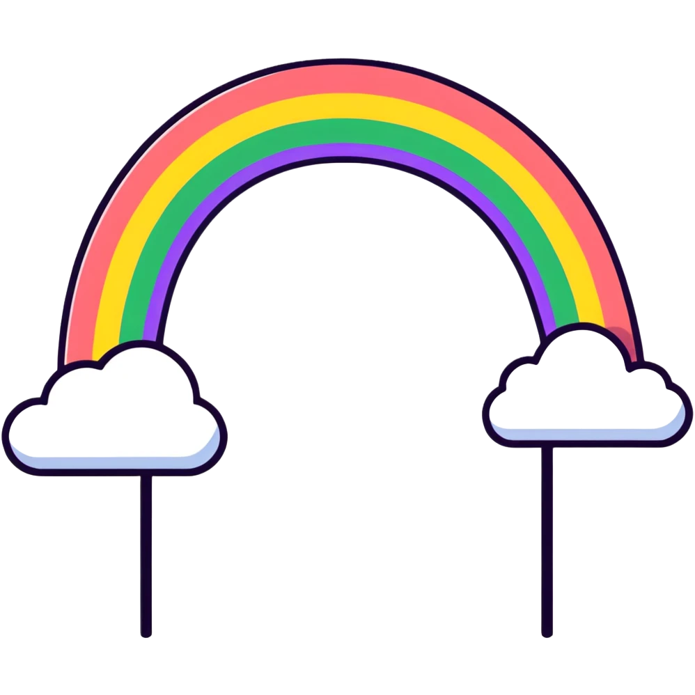 Rainbow pride symbol emoji