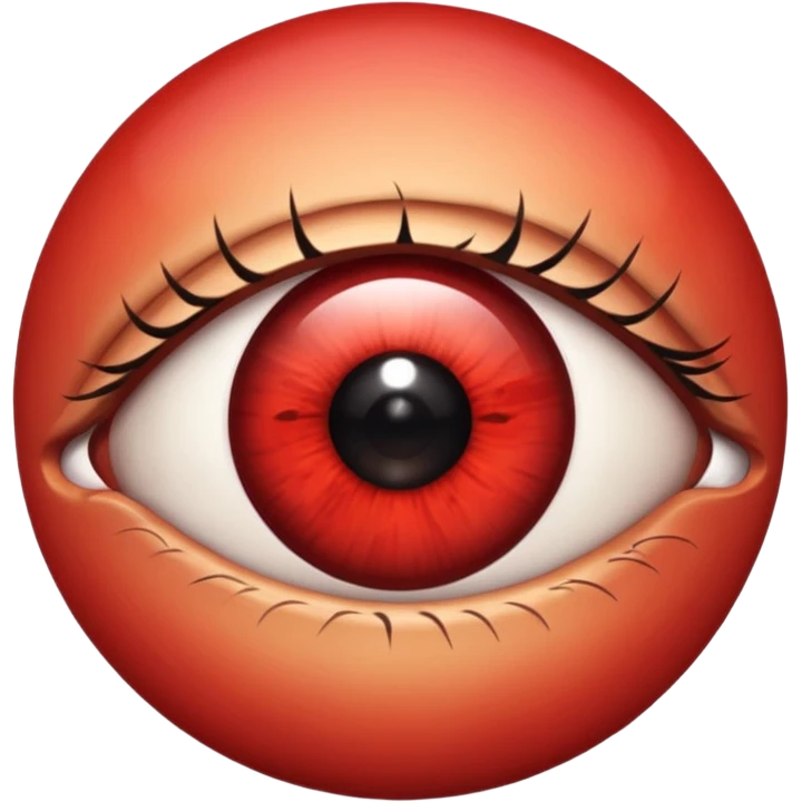 eye ball with red retina jealousy emoji