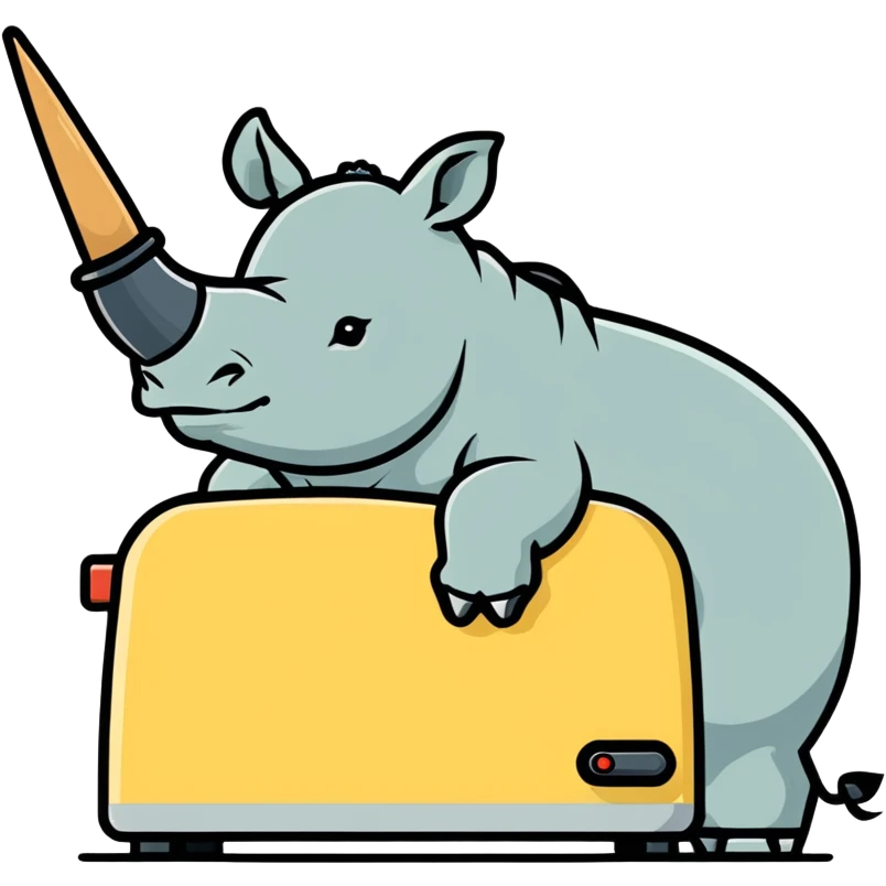 Rhino combined toaster emoji