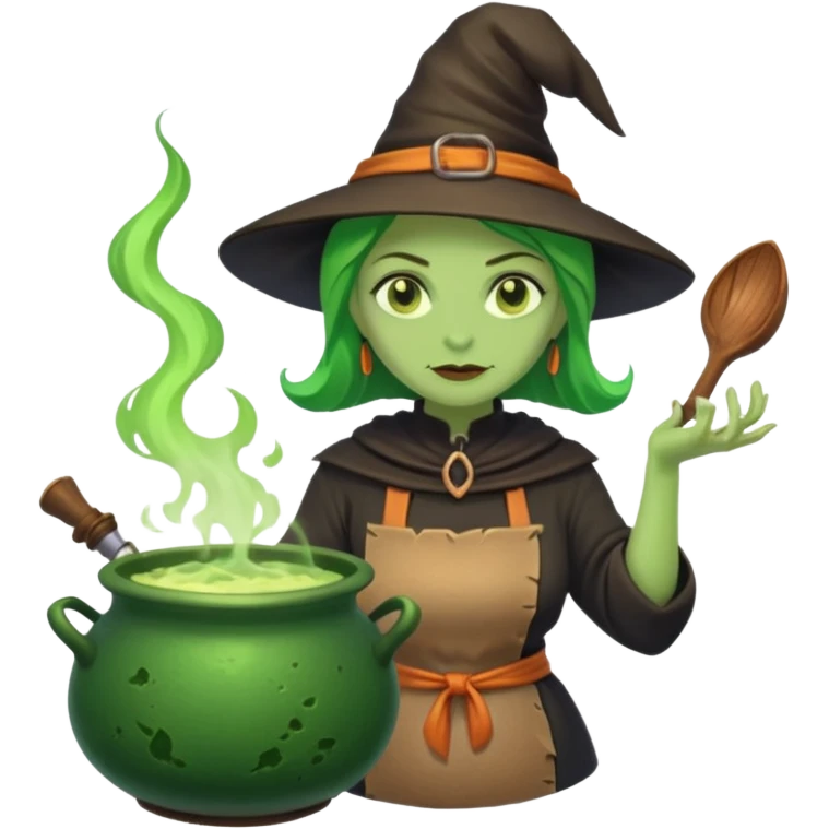 green witch cooking potion emoji