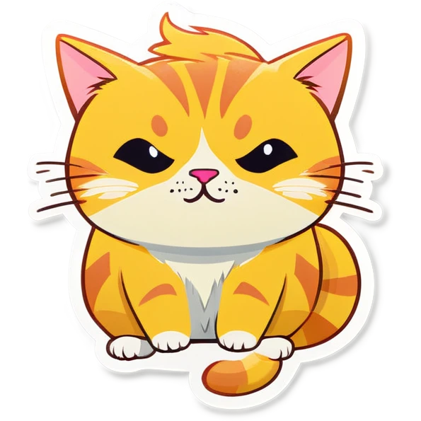 Nervous yellow cat  emoji