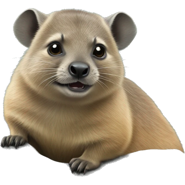 Hyrax on a rock emoji