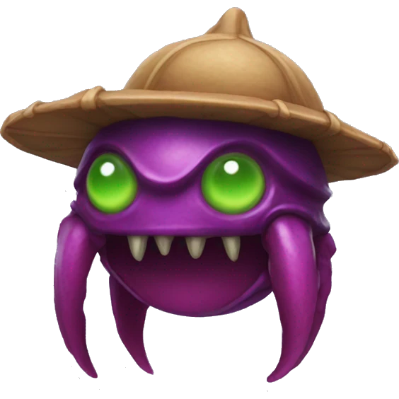 a zergling with a hat emoji