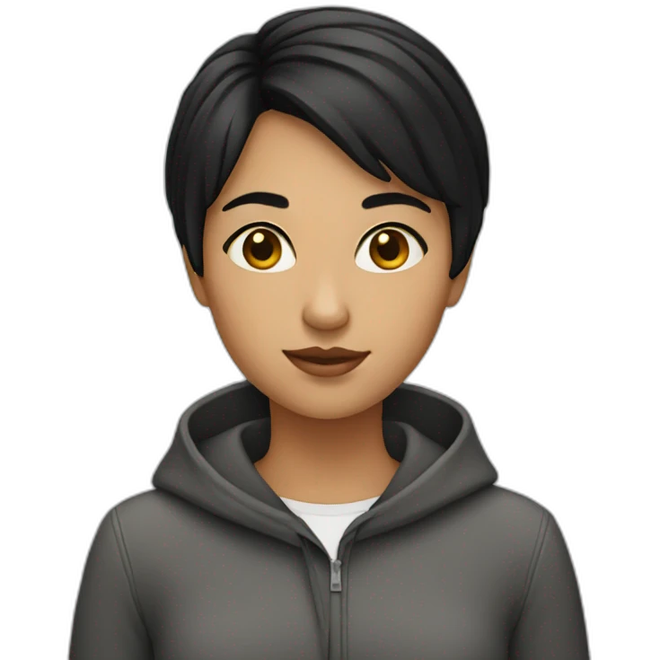 Girl-with-short-black-hair emoji
