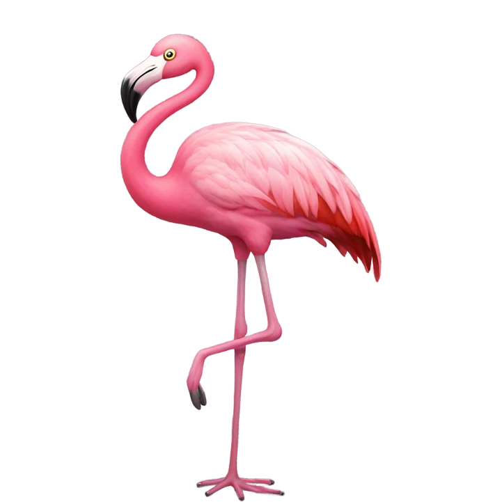 flamingo with star eyes emoji