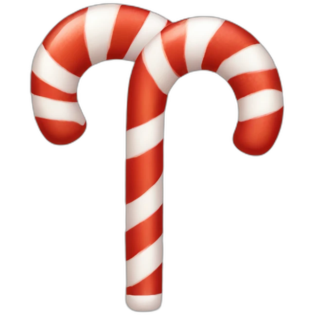 christmas candy cane with decoration emoji