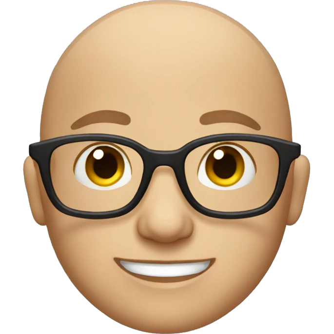 bald boy in glasses emoji