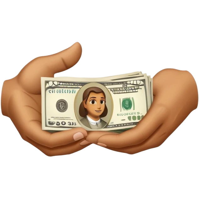 giving money from hand to hand emoji