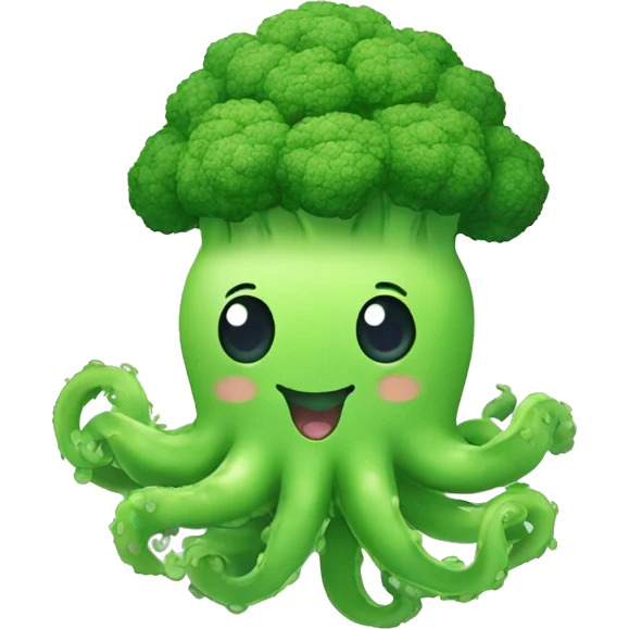 Kawaii broccoli octopus emoji